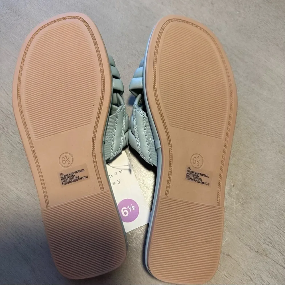 a‎ new day Light Blue / Dulce Sandals - Size 6.5 NWT